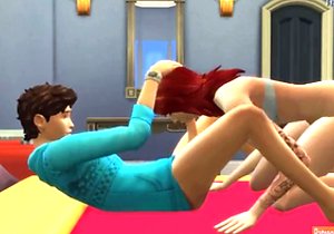 Redheaded chick gets fucked in a 3D mature movie