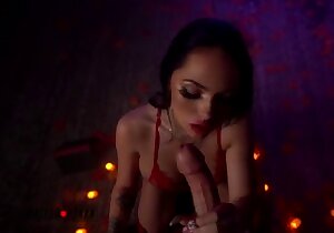 Latex-clad hottie gets fucked from behind here