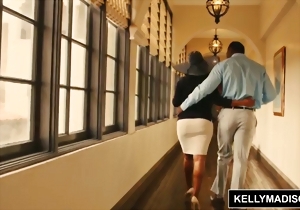 Raven-haired angel is enjoying hardcore black sex in the bed